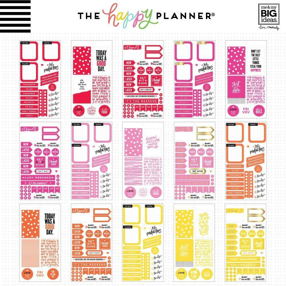 MAMBI The Happy Planner Girt Value Pack Stickers, Big, Rainbow 720Pc, PPSV-12