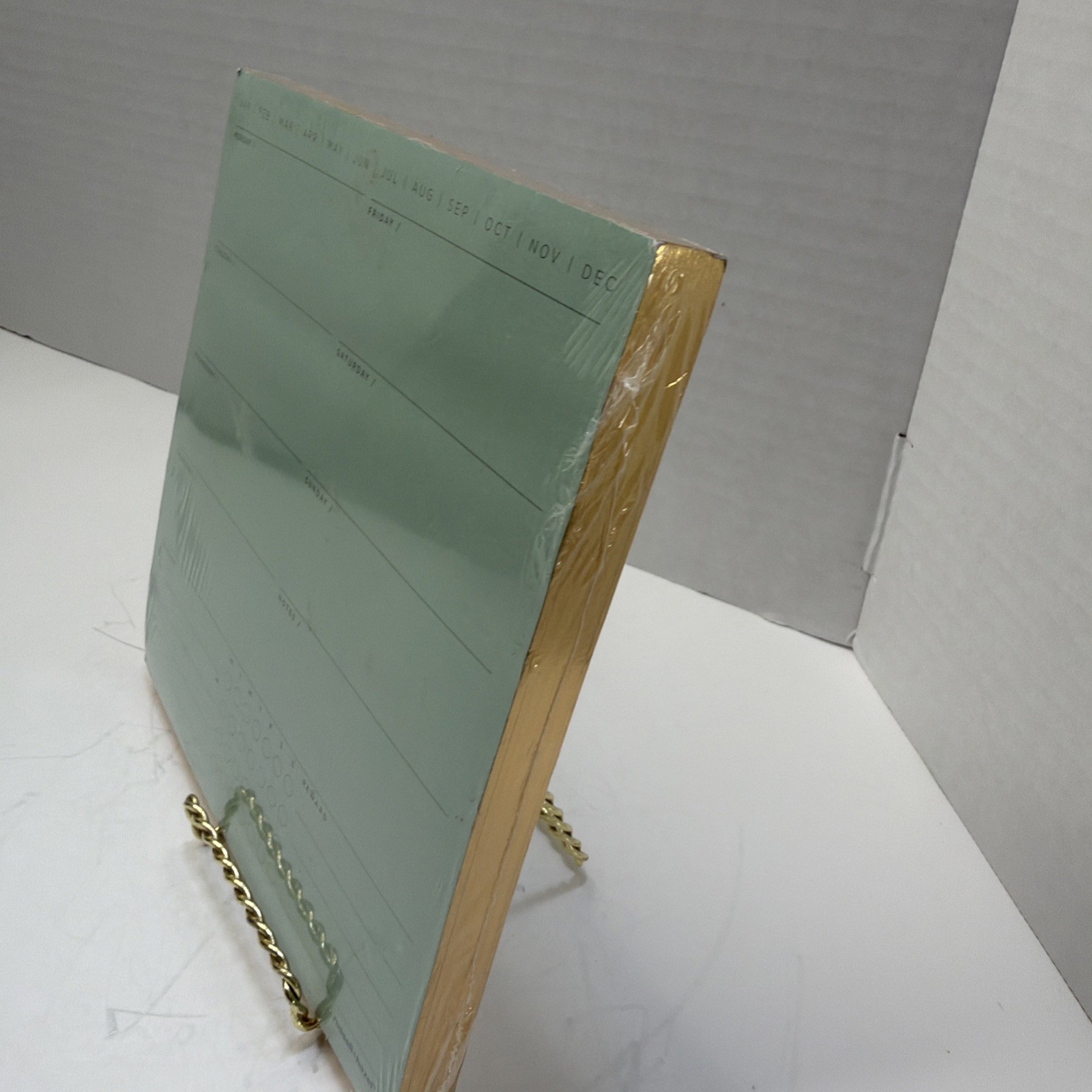 Russell + Hazel 7″ Square Weekly Planning Planner Refill Pad Gold Gilt Edge