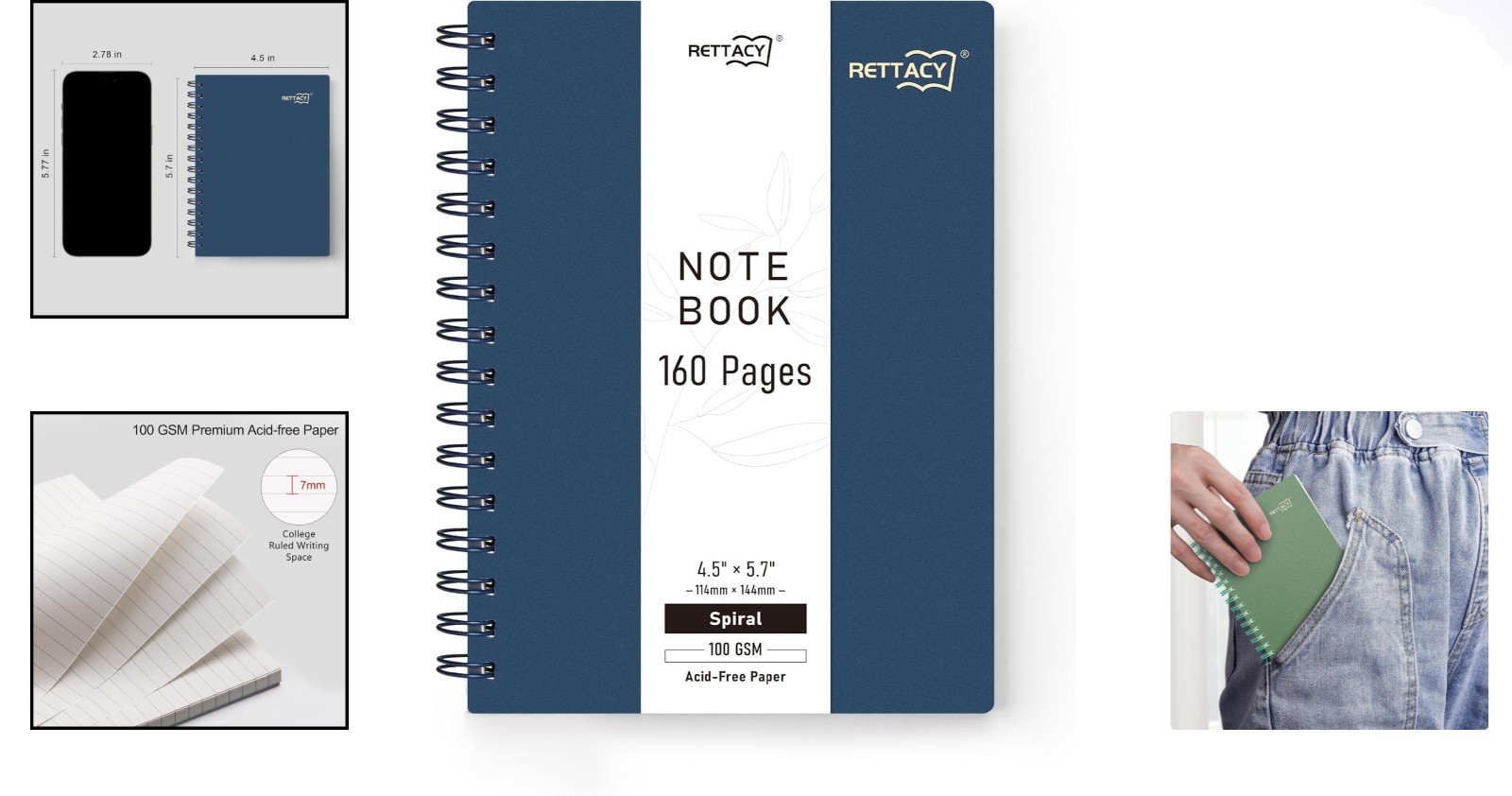 Versatile A6 Spiral-bound Journal: 160 Pages of Acid-free Writing Excellence