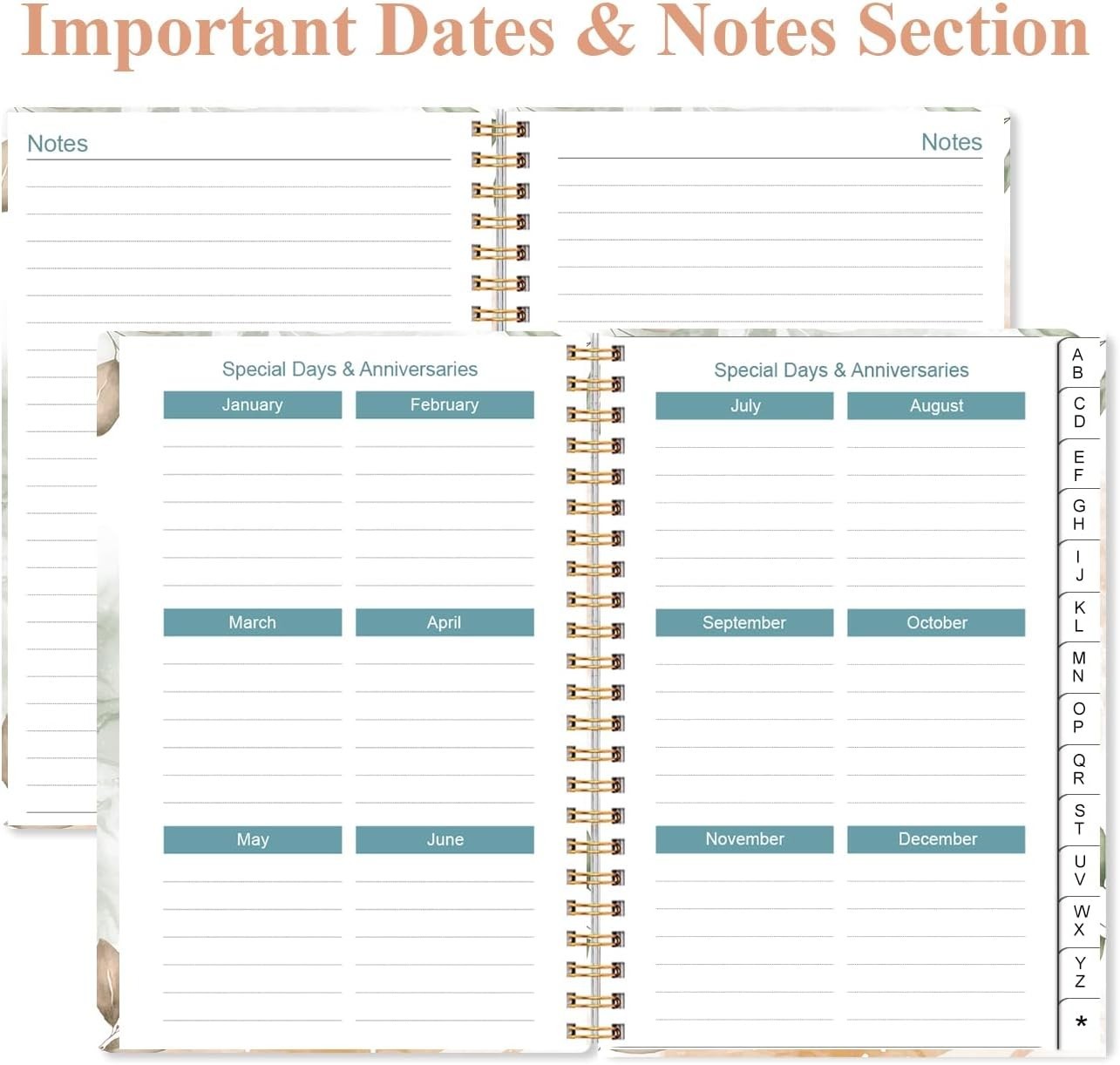 Chic A-Z Tabbed Password Book with High-Quality Pages, 4.3″ x 6.2″ – Gift Ideal
