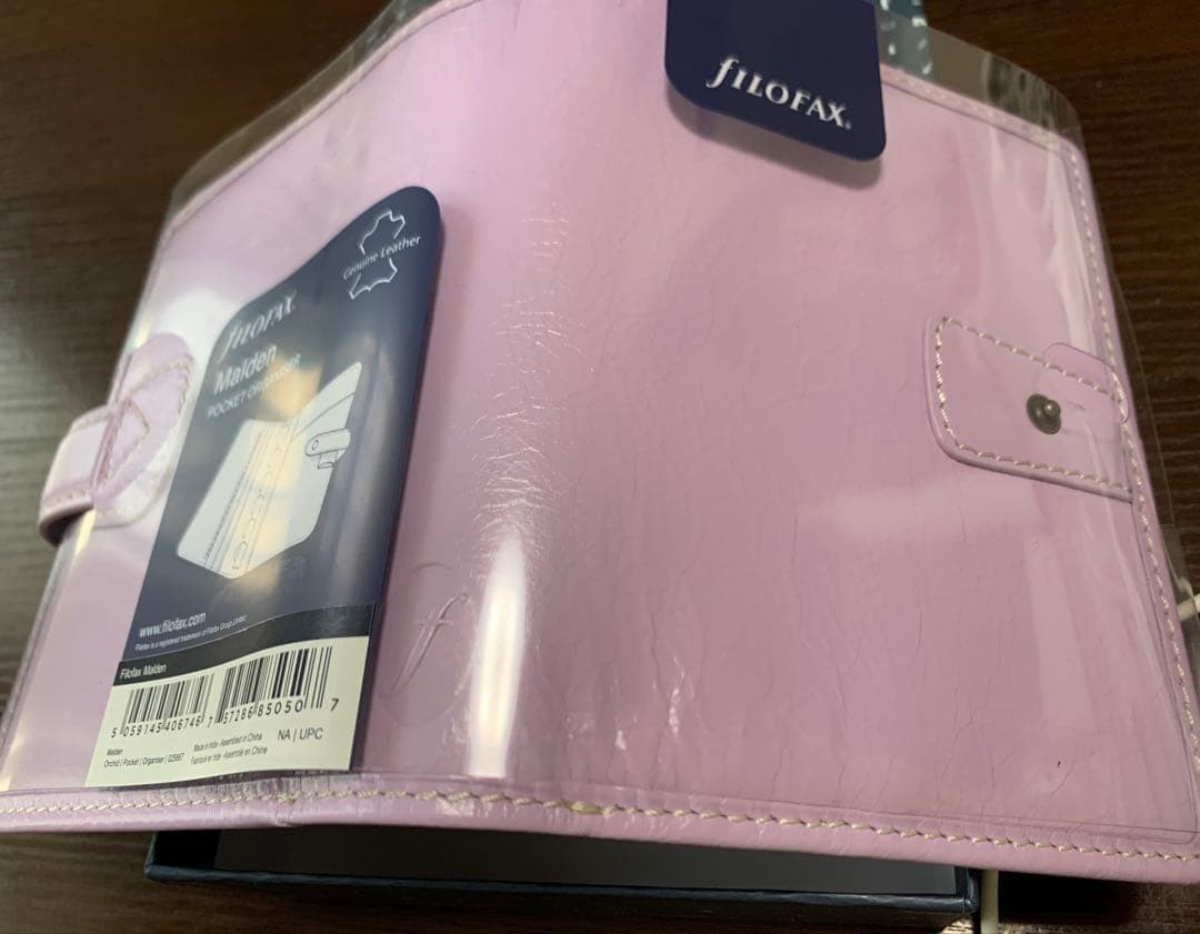 Filofax Malden Mini 6 Hole Pocket Orchid Leather Cover Unused W/ Box From Japan