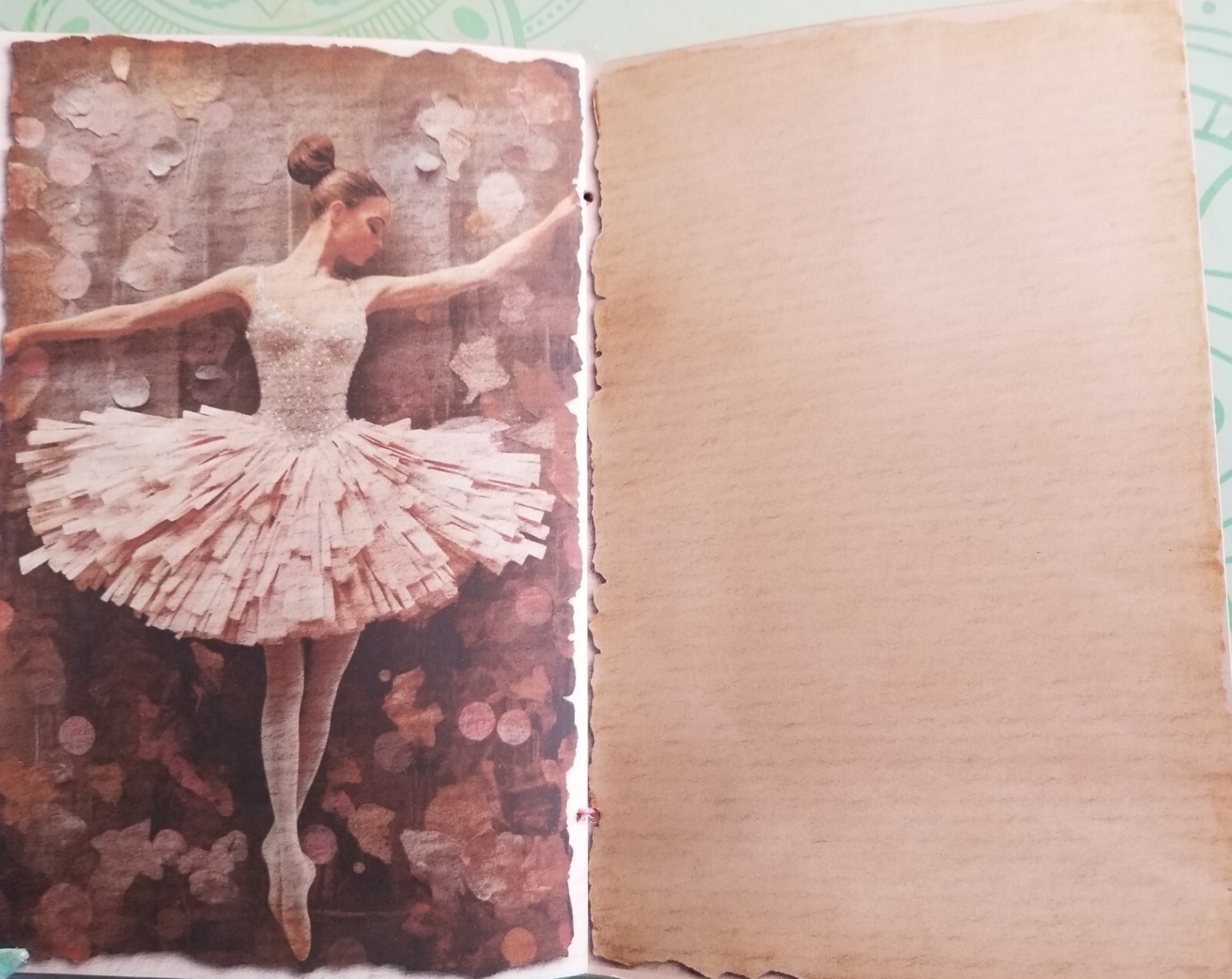 Junk Journal Blank Booklet “THE BALLERINA” HANDMADE Dance Ballet