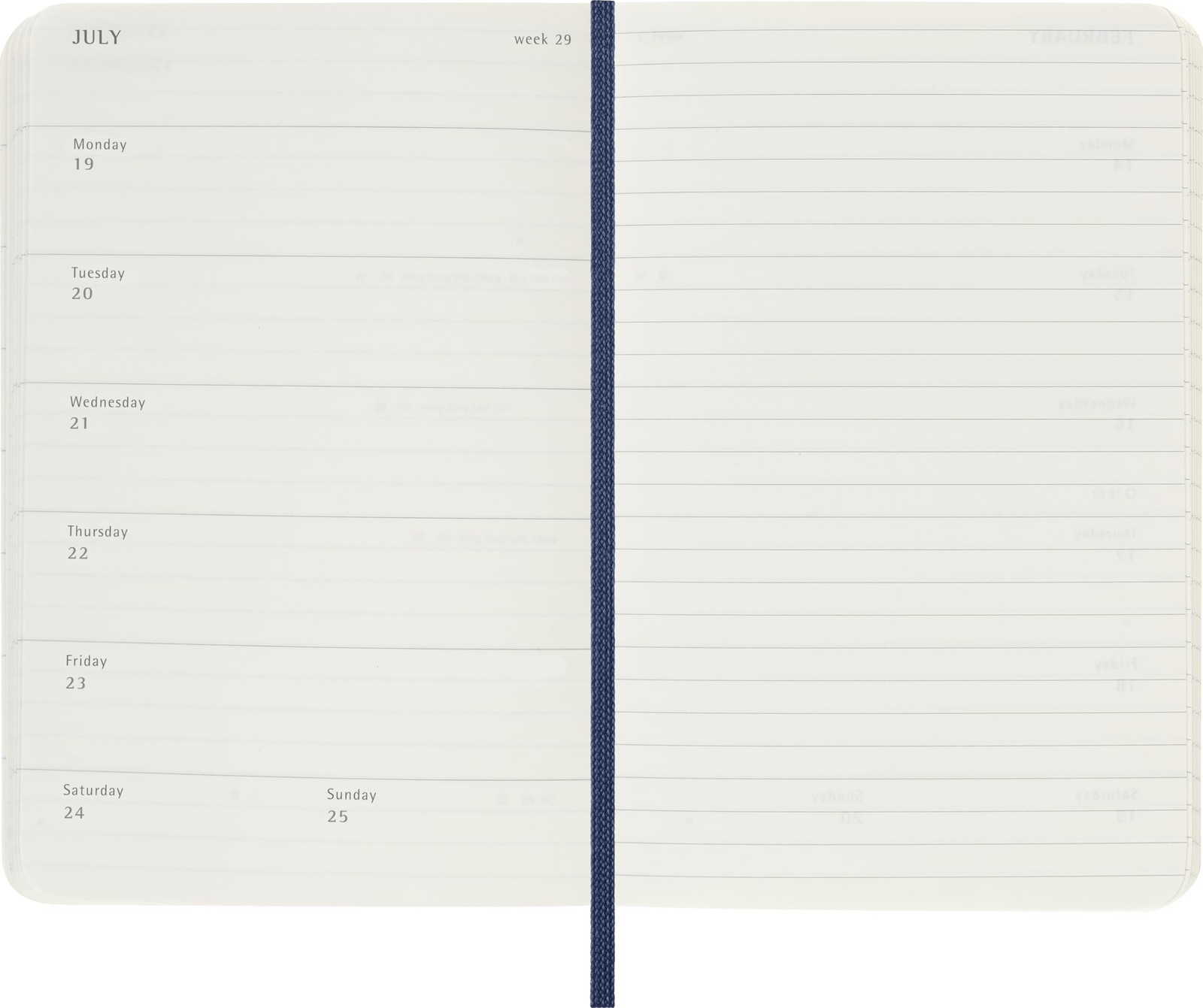Moleskine Classic 18 Month 2026-2027 Weekly 3.5″ x 5.5″, Sapphire Blue