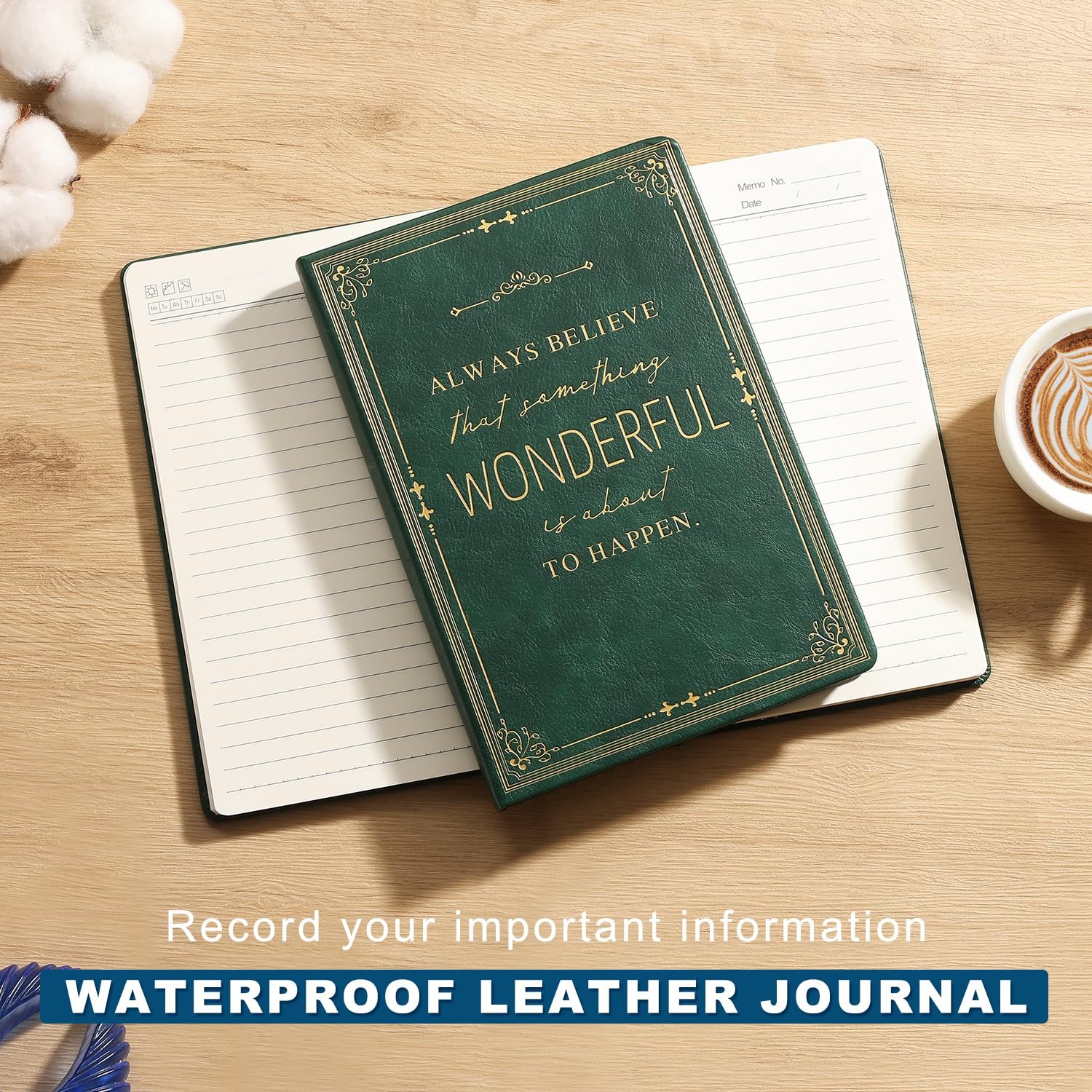 Leather Journal Notebook for Men, A5 Green Journal Note Book, Artisan Travel …