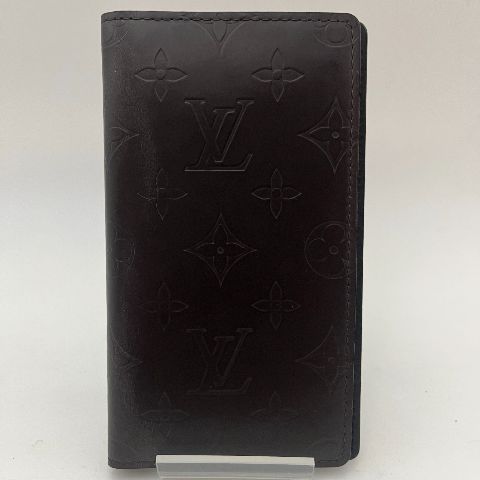 Louis Vuitton Monogram Matt Agenda Poche R20952 Notebook Cover Auth C203