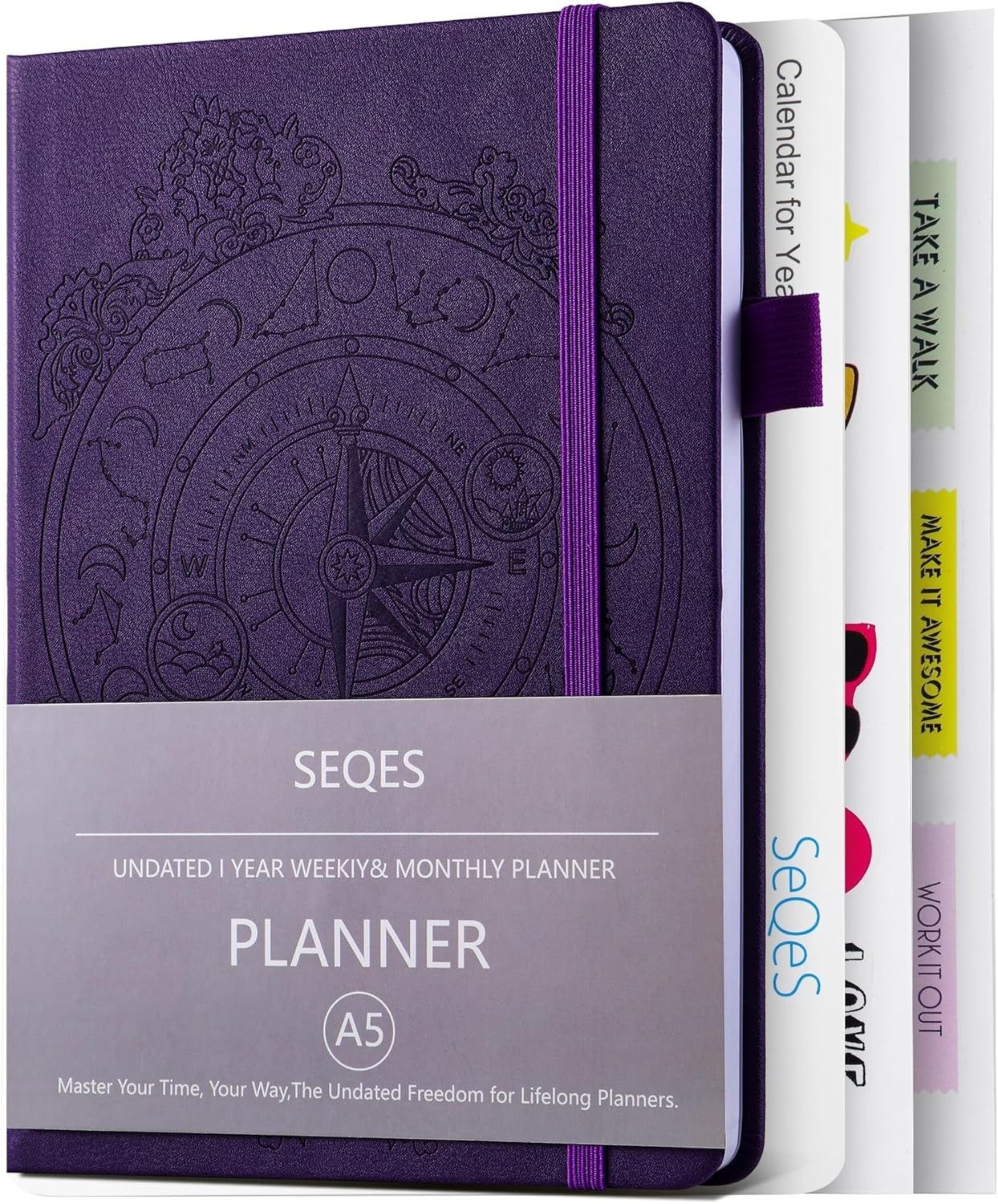 🔥A5 Undated Planner, Organiser, Journal. Leather Cover Weekly/Monthly Planner🔥