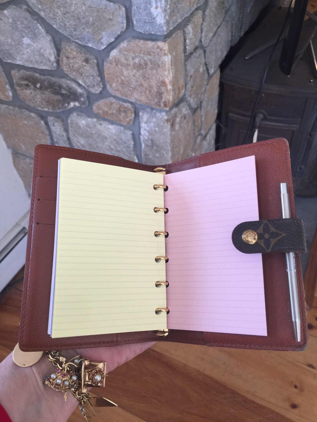 fits Louis Vuitton PM Small LV Agenda: Planner Refill Paper +Pouch + Insert Pen