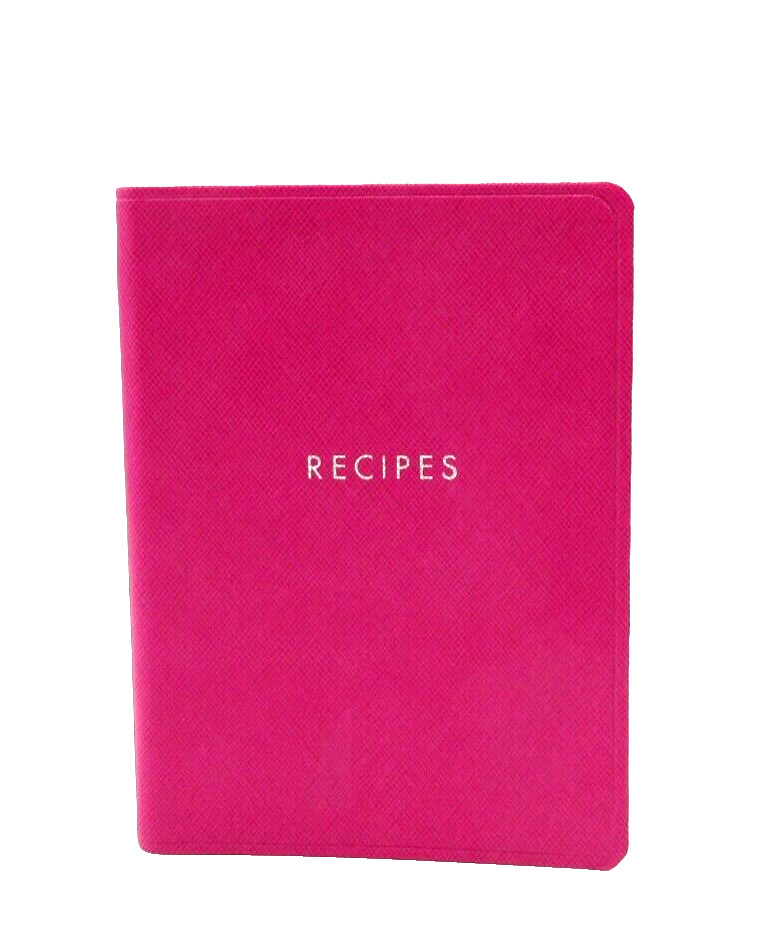 RECIPES Planner Notebook 4×6″ Soft Cover with Tabs Graphic Image Post PINK