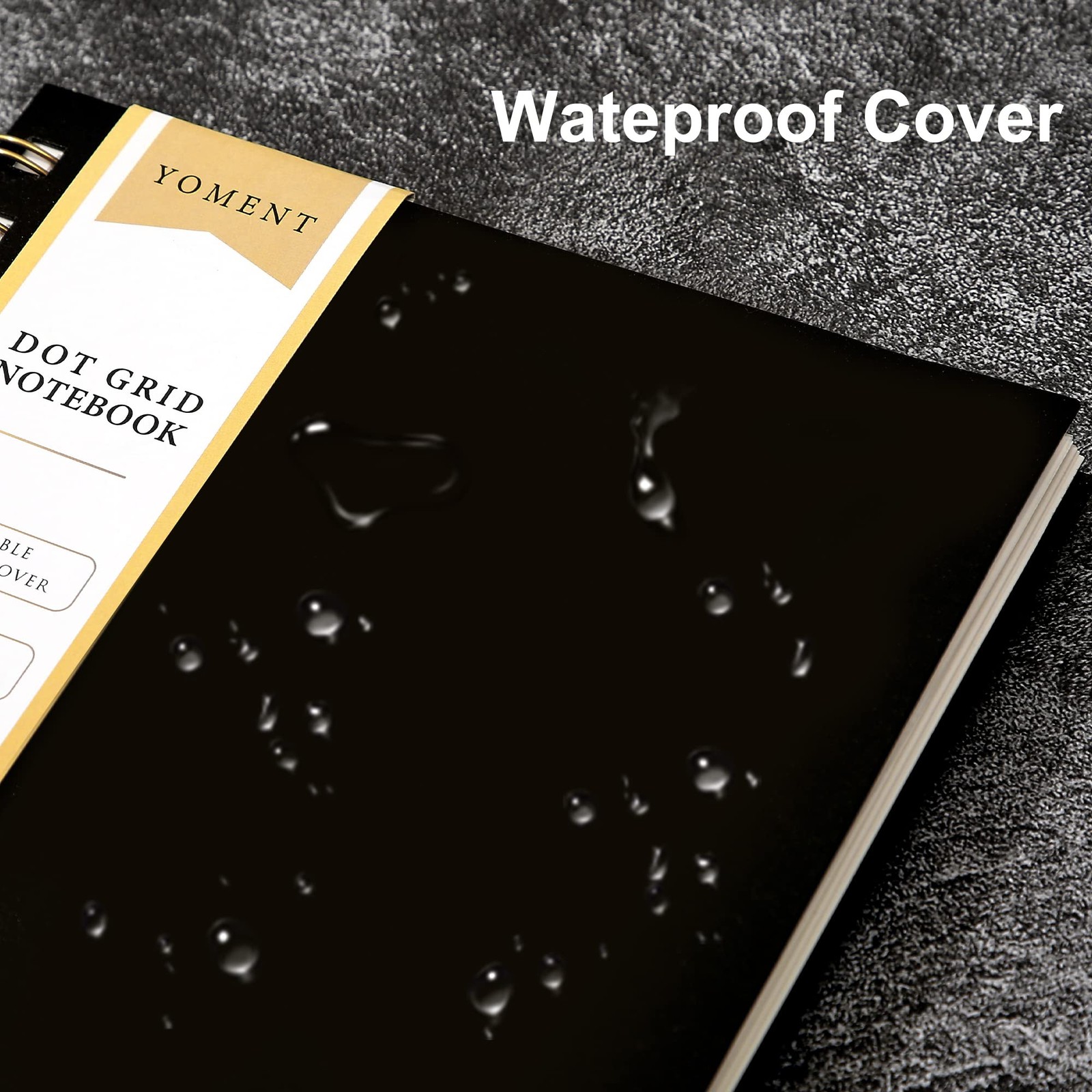 Dot Grid Spiral Notebook A5 Bullet Dotted B – – A5, Black