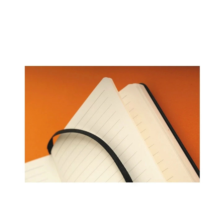 Lined Black Vegan Leathette Rhodia Webnotebook 5.5″ x 8.25″ Made in France