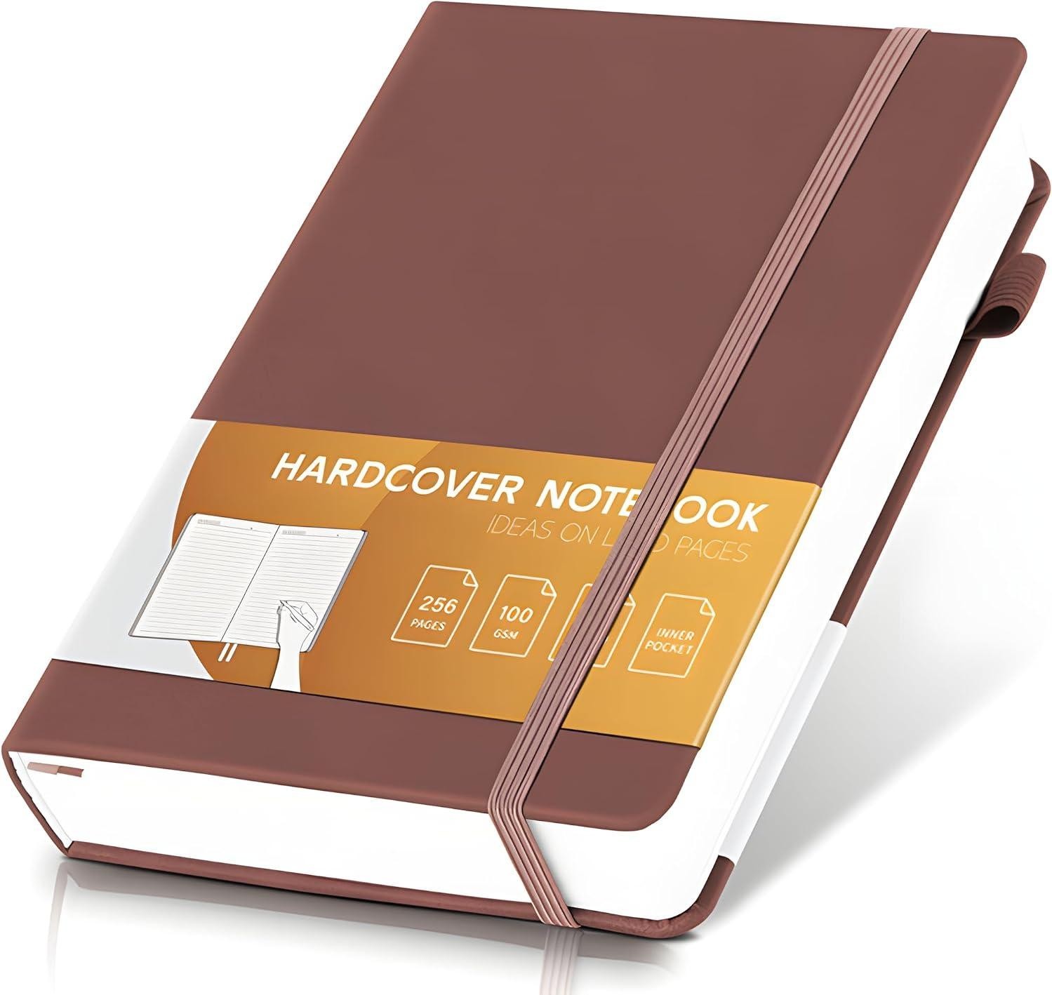 Lined Journal for Women Men 256 Pages 100 Gsm Thick Textured Leather Journaling