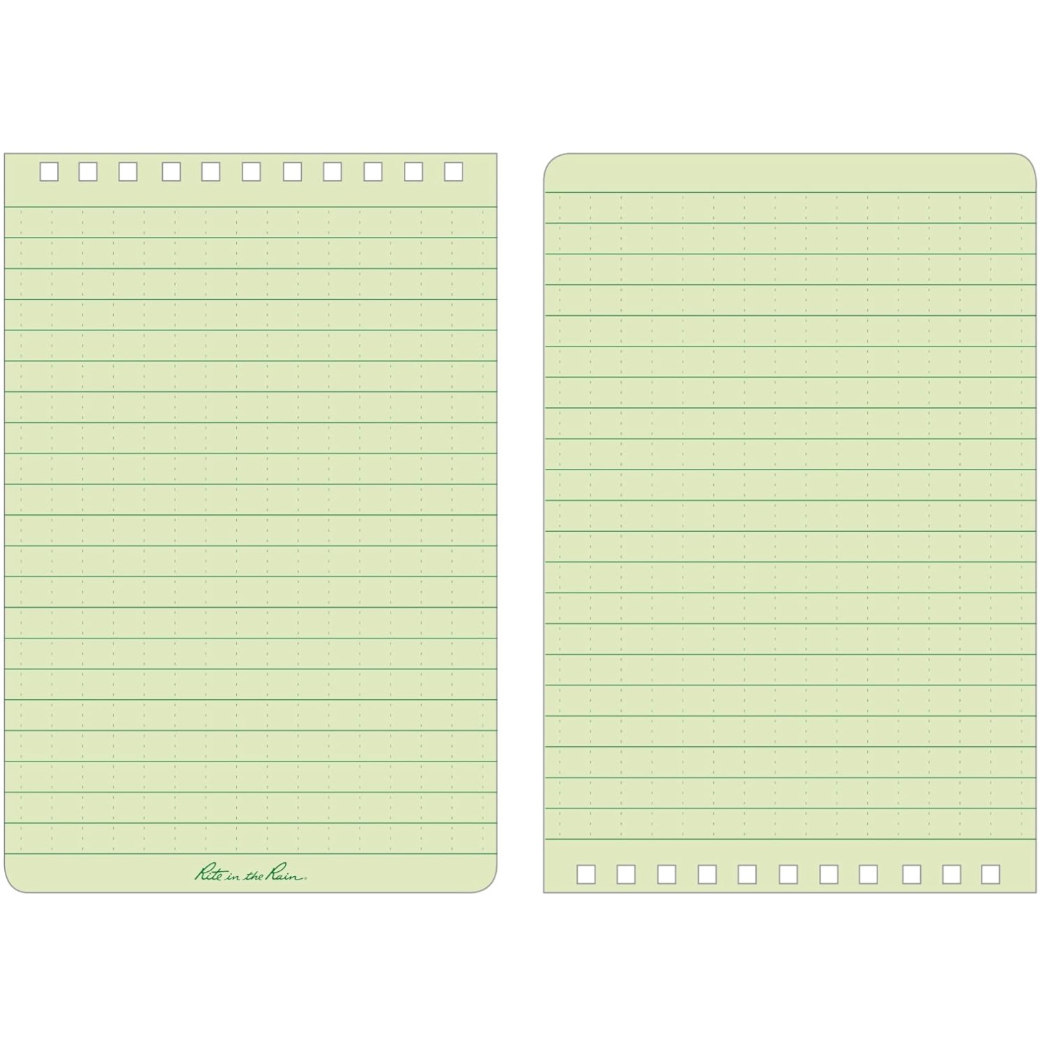All-Weather Waterproof Notebook 4×6, Green Cover, 6 Pack