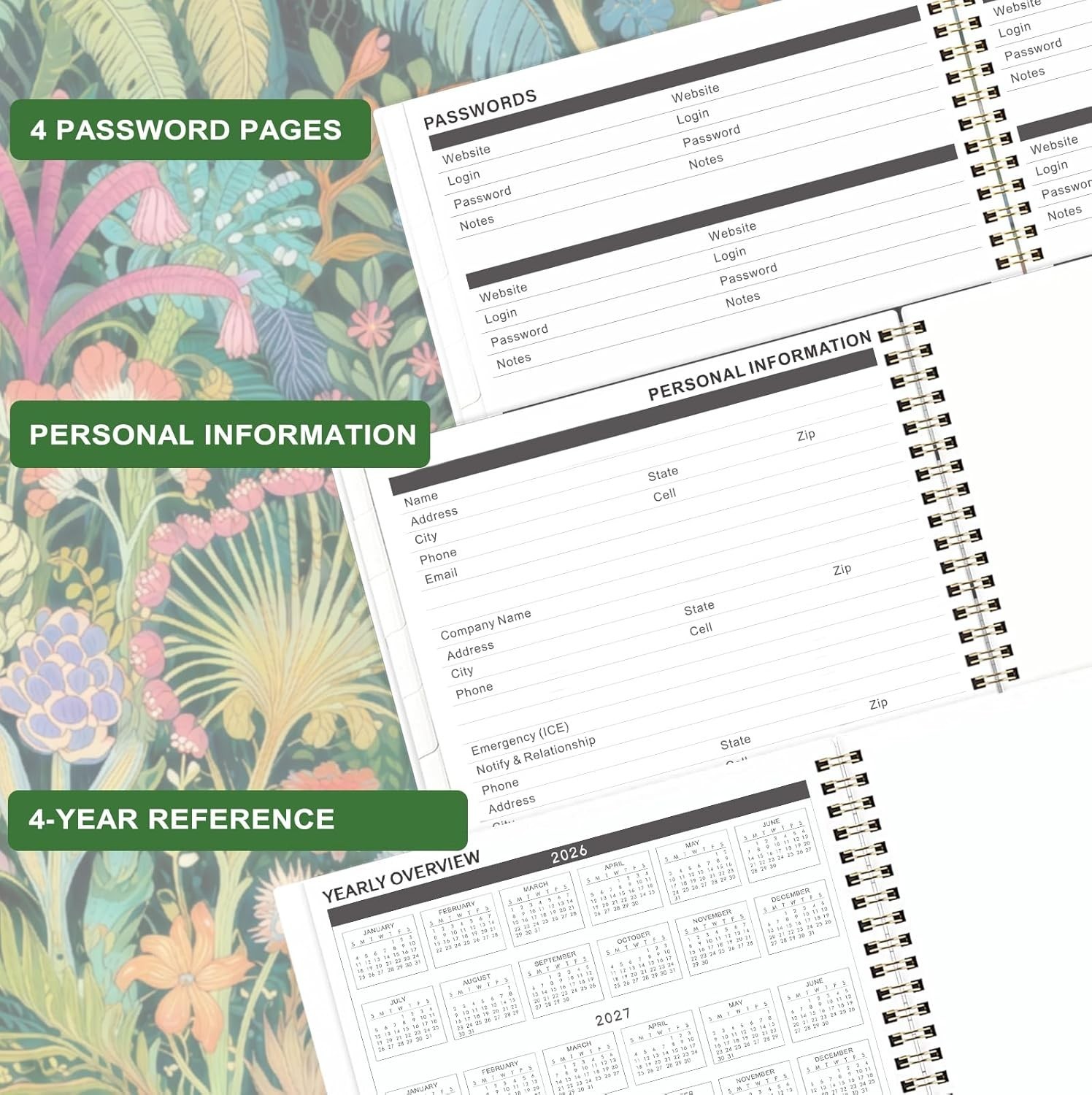 2026-2029 Monthly Planner – 3 Year Planner 2026-2029, Jul. 2026 – Jun. 2029, 9″