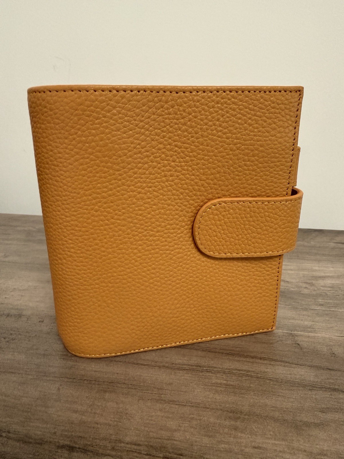 Moterm Pocket A7 Mustard Yellow Pebbled Leather Planner Organizer Binder 30mm