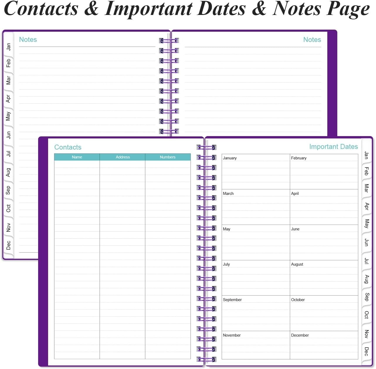Compact 2026 Weekly Planner: Spiral Bound, 6.4″ x 8.5″, Stylish Organization