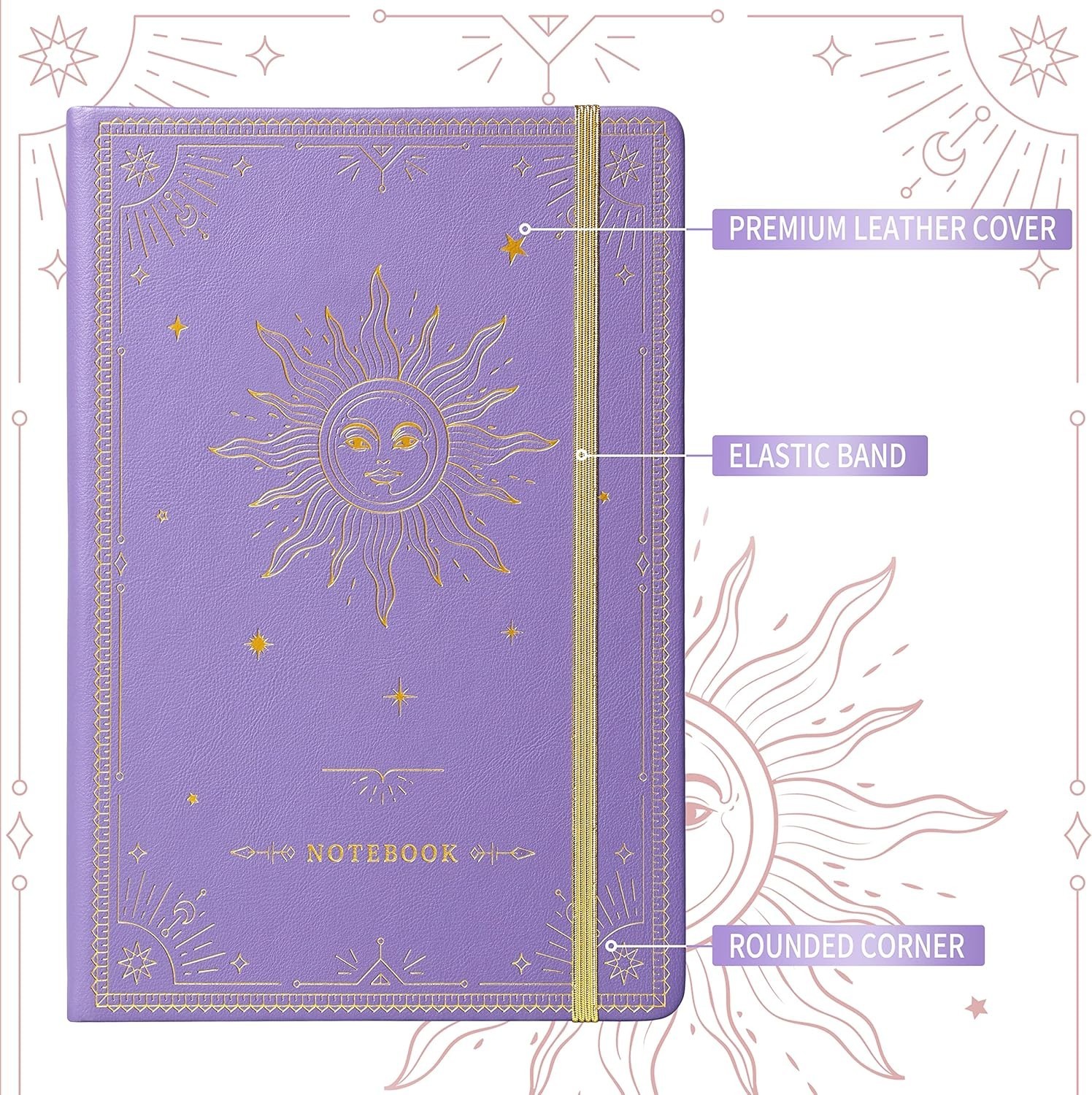 Classic Purple Faux Leather Journal – 144 Pages of Water-Resistant Writing Bliss