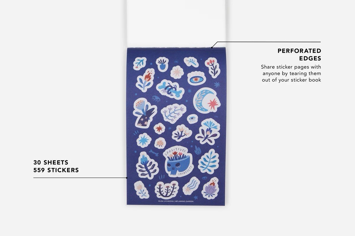 Passion Planner “Florals and Foliage Sticker Book 559 Stickers New Sealed