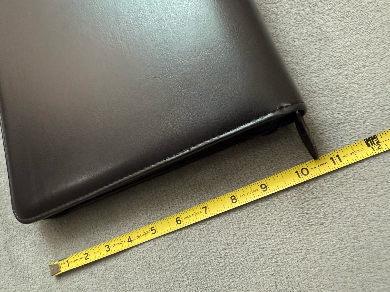 Day-Timer Planner Leather? Black USA Made 7 Ring Binder Double YKK Zipper Slots