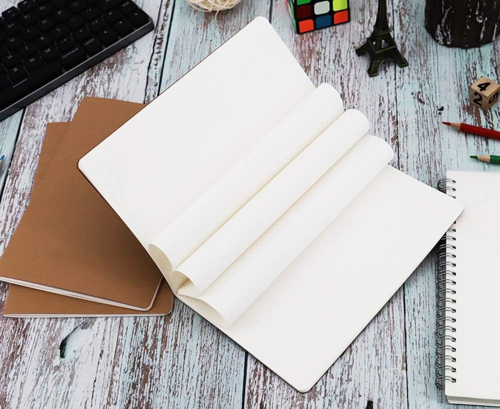 16 Pack Kraft Notebooks Journals in Bulk Writing Blank Paper Sketchbooks 60