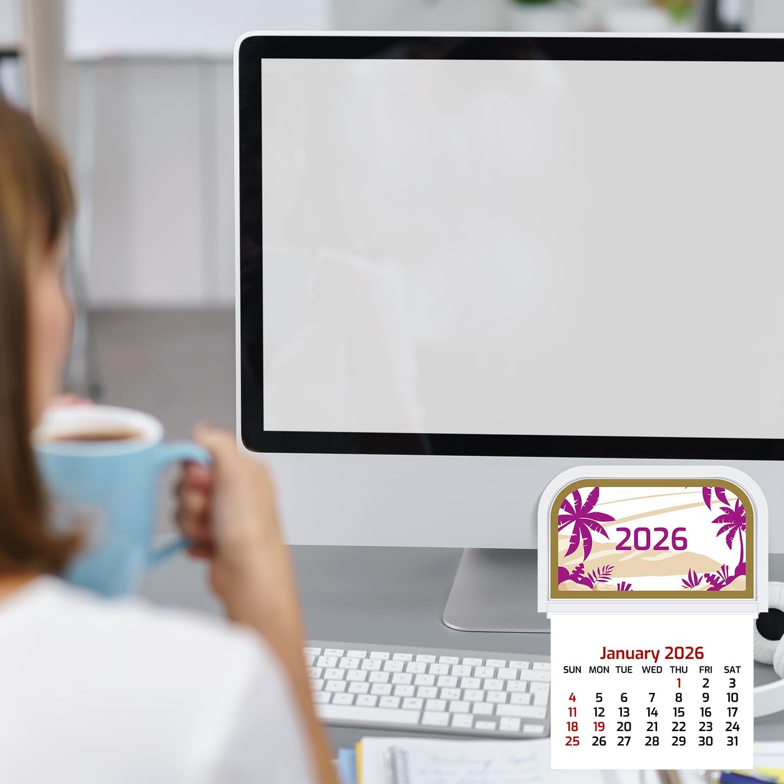 Resurhang 20 Pcs 2026 Mini Stick on Calendar Peel and Small…