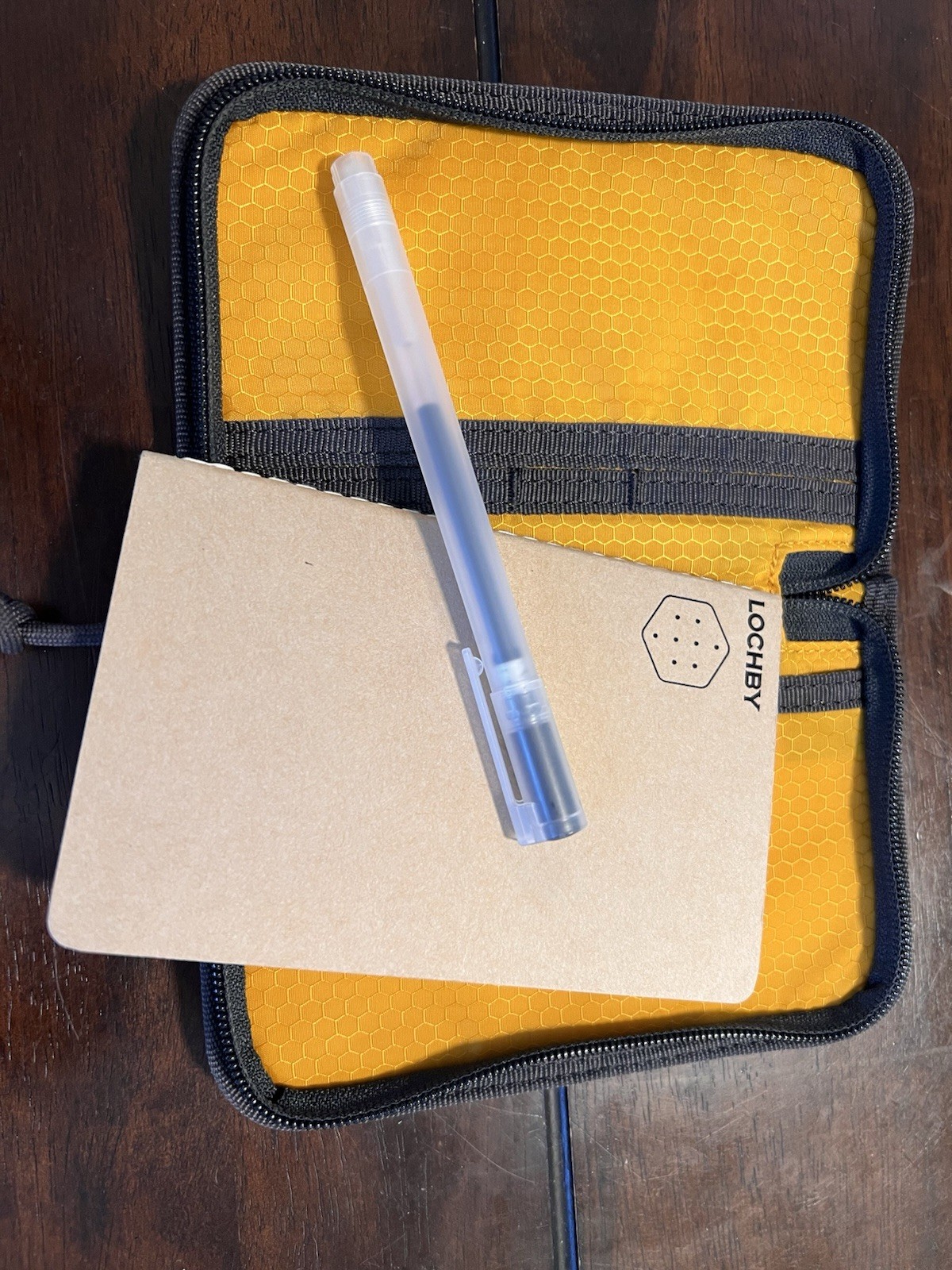 LOCHBY Pocket Journal Bumblebee | Notebook Cover | Water Resistant Waxed Canvas