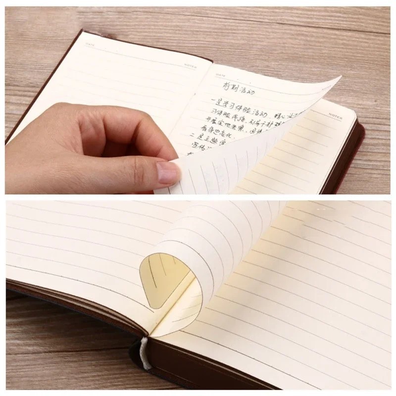 VINTAGE PORTABLE LEATHER NOTEBOOK DIARY JOURNAL 280 PAGES/JOURNALING/ SCHOOL 📝