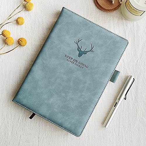 Ailifly 360 Pages Ruled Papers Thick Deer Head Pattern A5, Light Blue