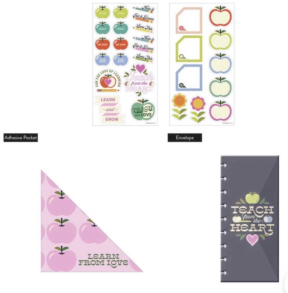 Happy planner – Mod TEACHER, PARENT & STUDENT INFO – BIG ACCESSORY PACK 42 PCS