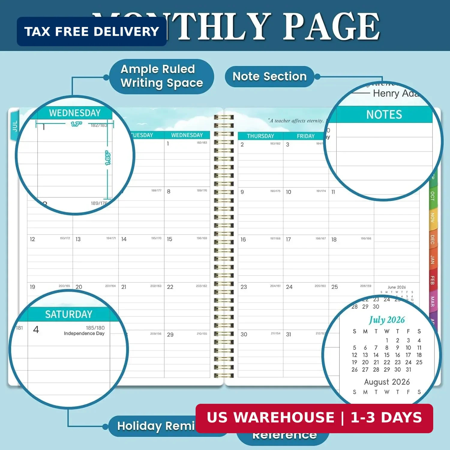 Teacher Planner 2026-2027 – Teacher Lesson Planners 2026-2027 from Jul. 2026- Ju