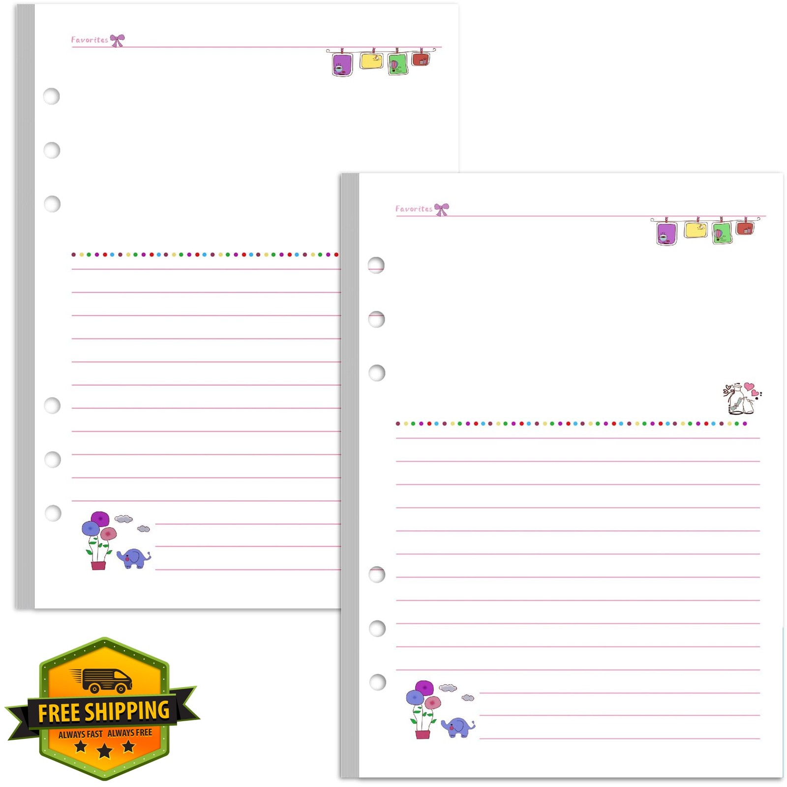 Rancco A5 Memopad Colorful Binder Paper 90pg