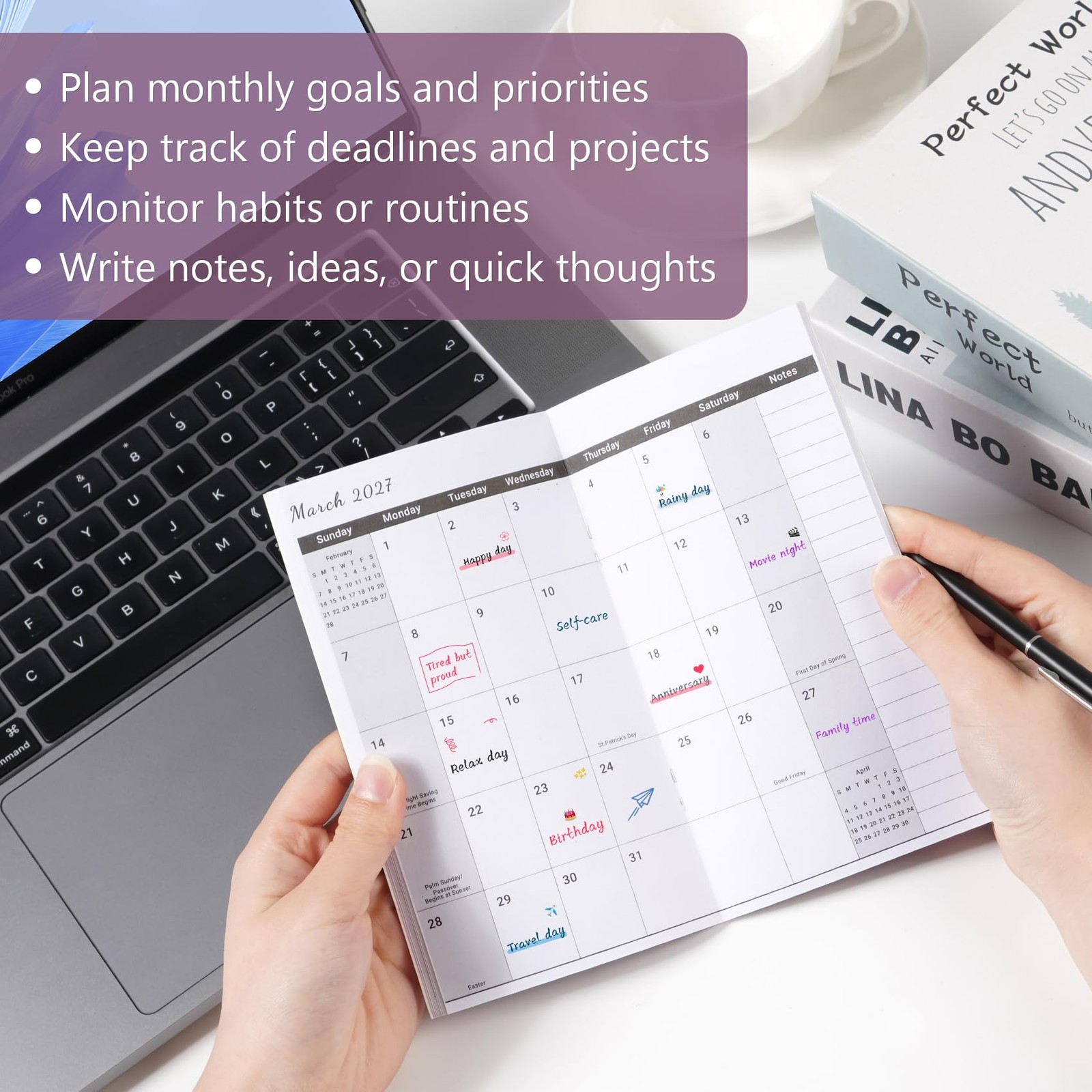 2026-2027 Pocket Calendar for Purse, Two-Year Monthly Planner from Jan 2026 t…