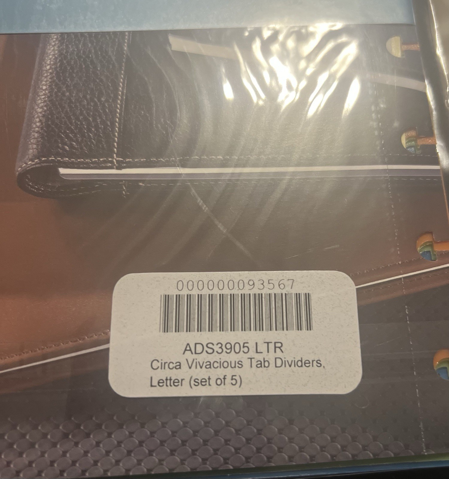 2 Sets Levenger Circa Multi-Color Vivacious 5pc Tab Divider 8-1/2×11 Size NEW
