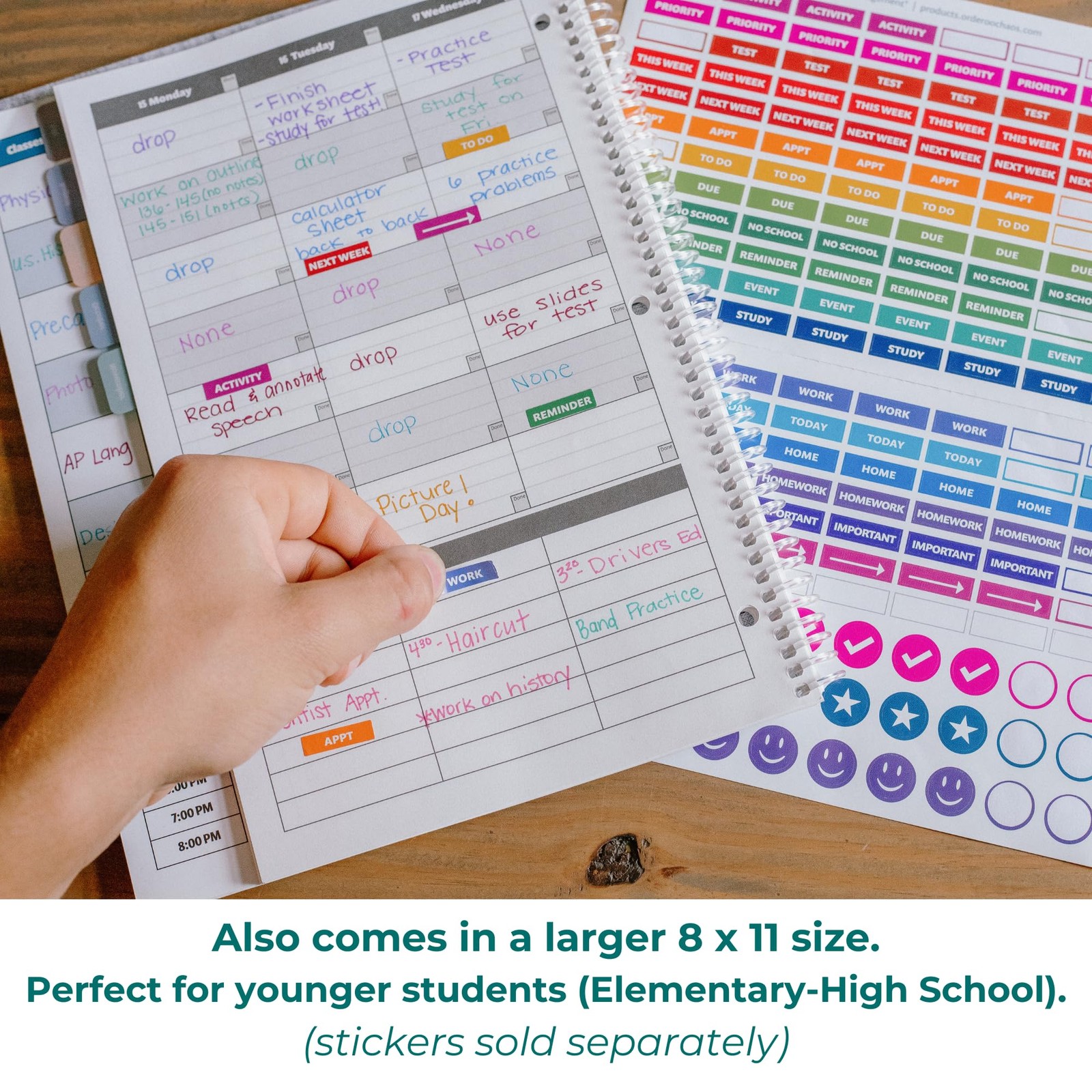 Order Out Of Chaos Academic Planner 2026-2027, Daily 8.5×8.25, Stormy Blue
