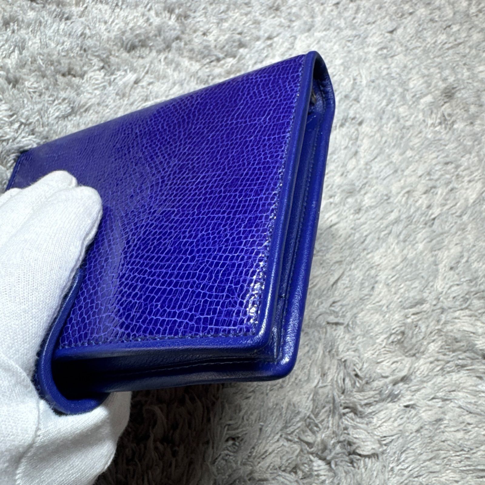 SMYTHSON System Notebook Notebook Cover Leather Blue with Gold Pen Used