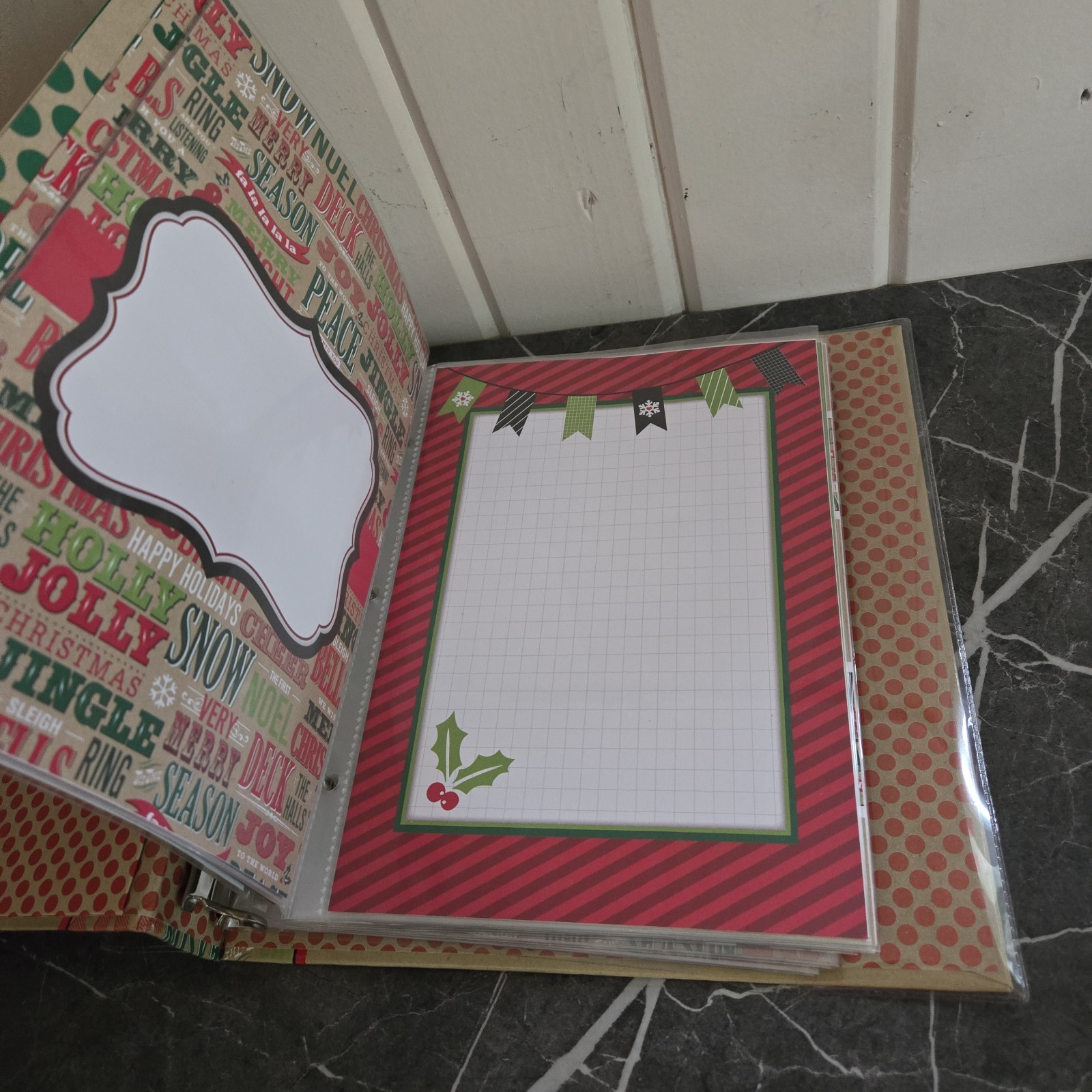 The Paper Studio Recipe Organizer Binder with Tabbed Dividers and Stickers