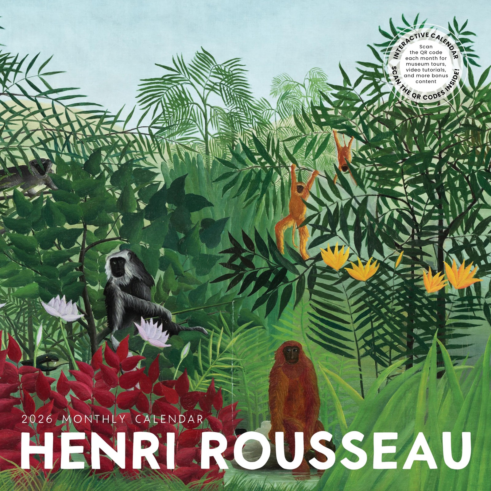 Henri Rousseau 2026 Calendar | 2026 Wall 12″W x 12″H,