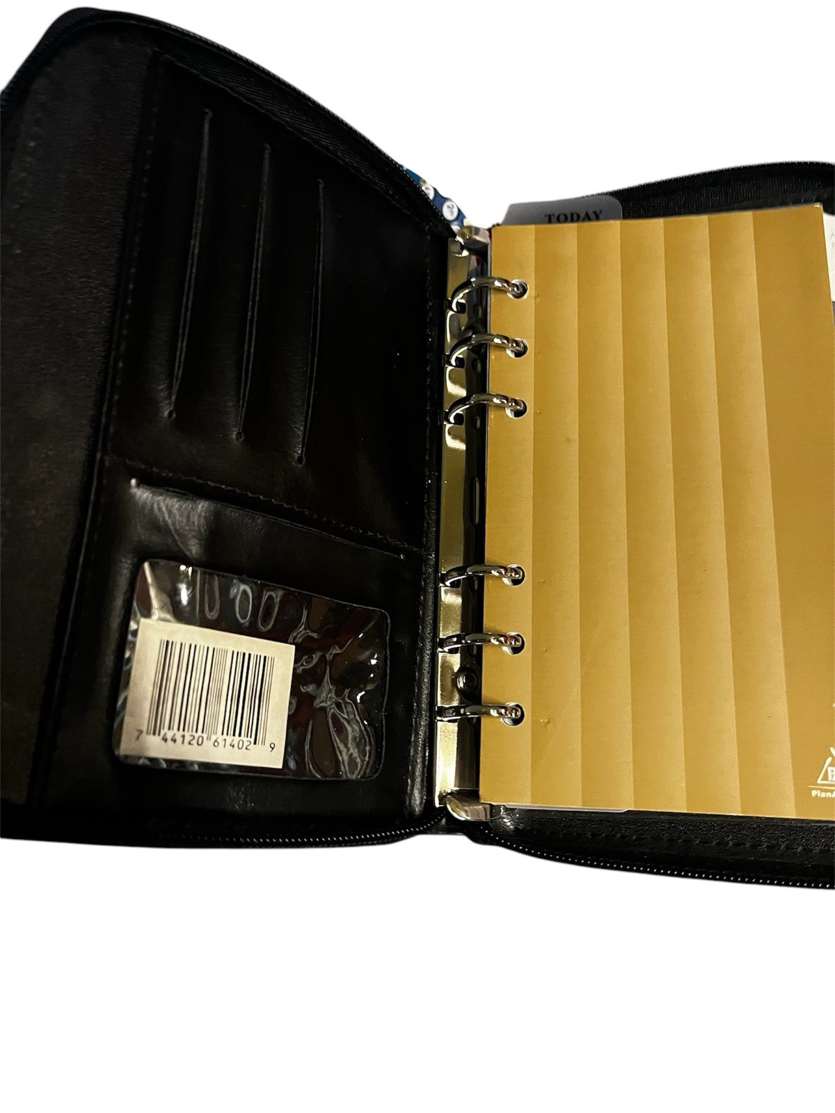 New PlanAhead Black Classic Phonepro Organizer 6rings 3.75 X 6.75 read descript!
