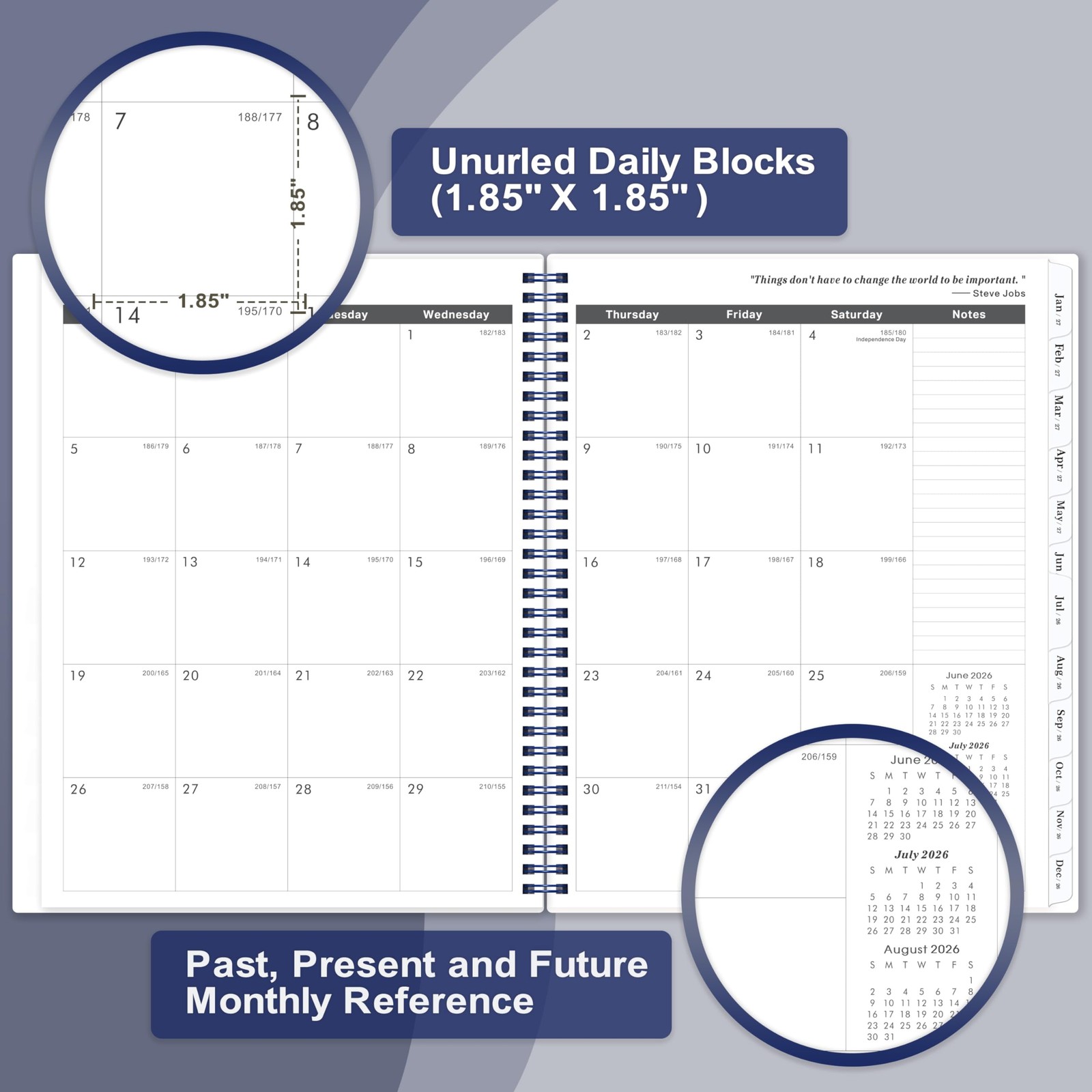 2026-2028 Monthly Planner – Monthly Calendar 2026-2028 with Two-Side Pocket, …