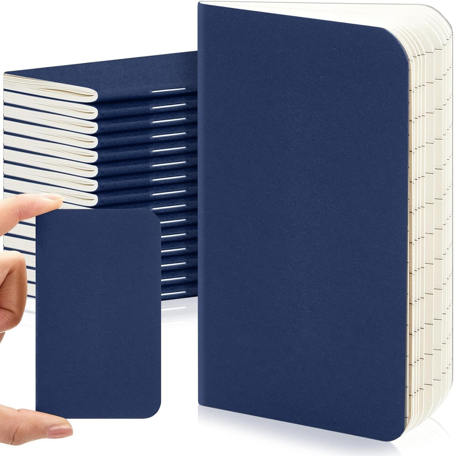 Outus 15 Pcs Mini Pocket Notebook 2.5″ x 4″ Small Journal Kraft Paper Notepad