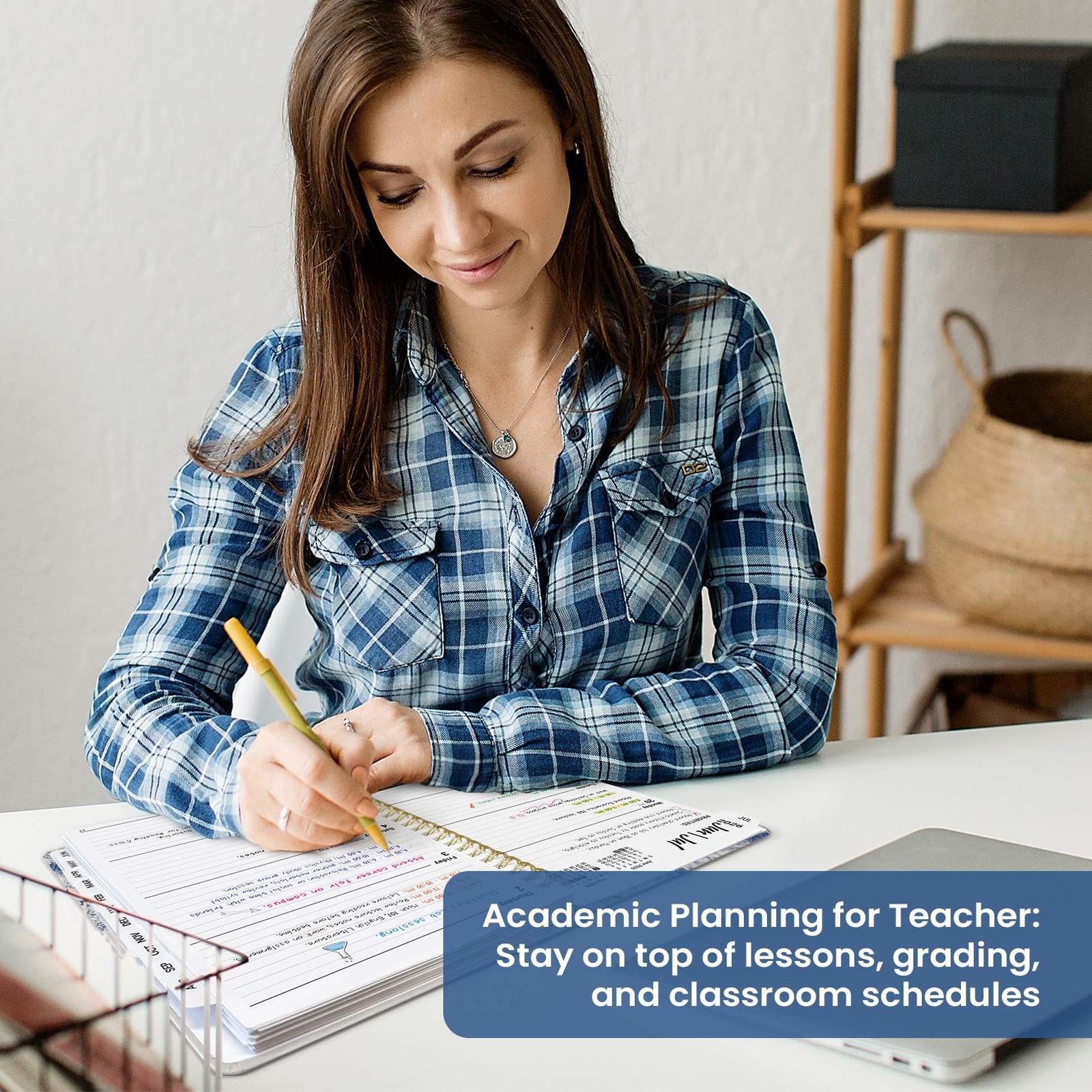 Planner 2026–2027, Monthly & Weekly School Year (8.5″x11″)a4, A-Blue Elegance