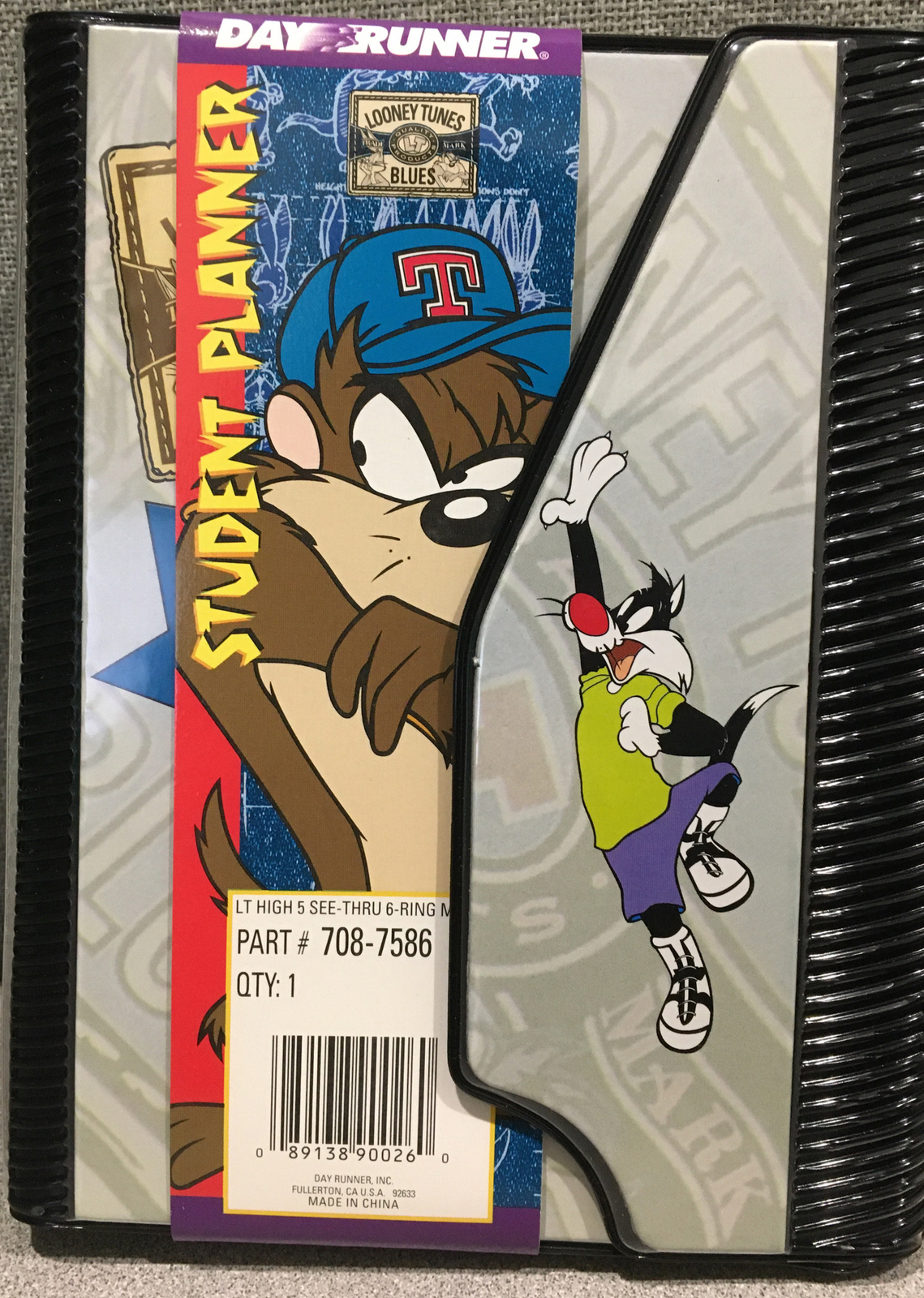 Vintage Looney Tunes Day Runner Student Planner Organizer 1996 Taz/Looney Tunes