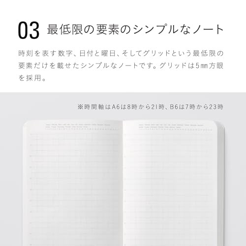 Nitoms STALOGY Notebook B6 Slim Grid 365 Days Notebook Black SS1021 Smart