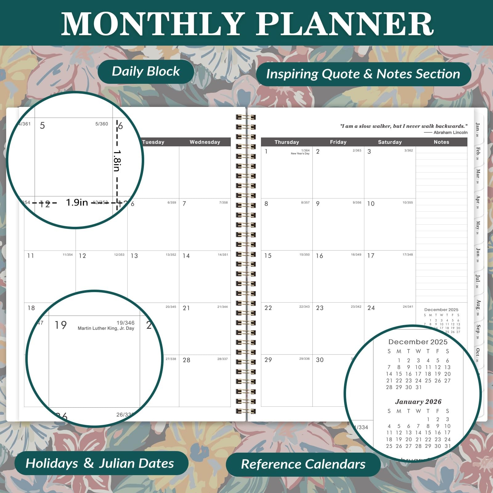 Monthly Planner 2026-2028 – 3 Year Planner/Calendar 2026-2028, JAN 2026 – DEC