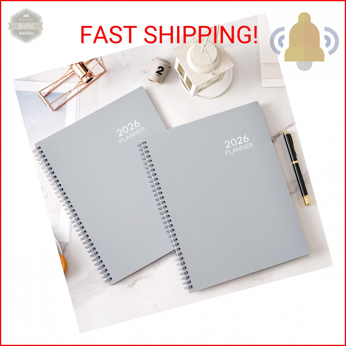 2026 Planner – January 2026 – December 2026, 9″ x 11″ Weekly Monthly Planner 202