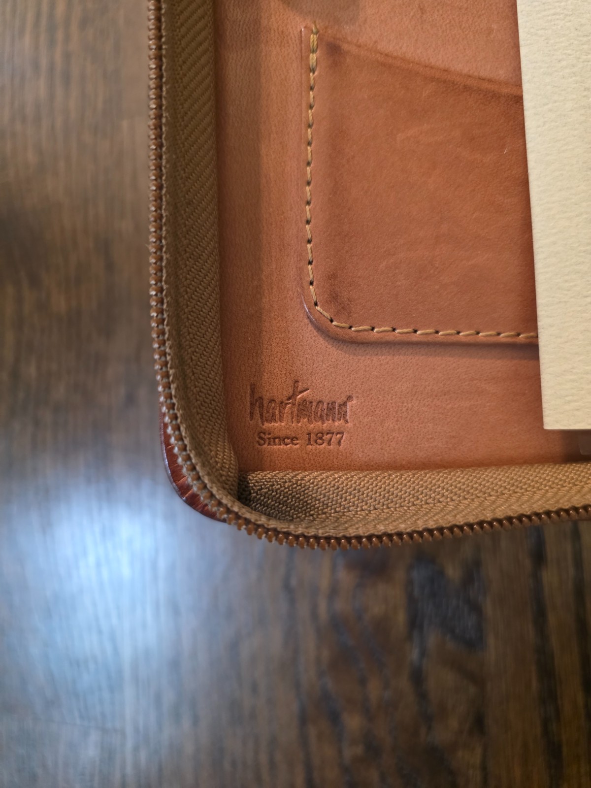 Vintage Hartmann Belting Leather Brown Zip Around Organizer Planner 3 Ring