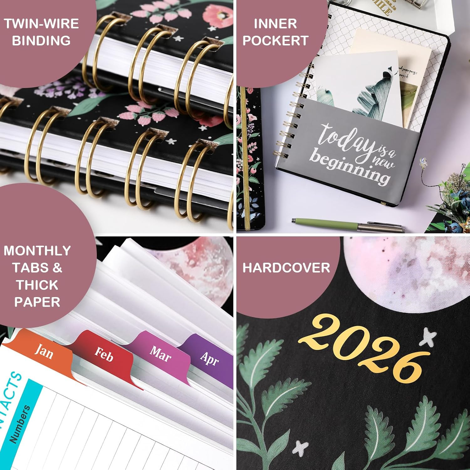 2026 Planner – 2026 Planner Weekly and Monthly with Tabs, Jan. 2026 – Dec. 2026,