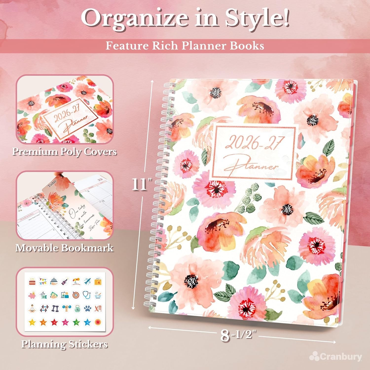 Planner 2026-2027 8.5×11, Academic Monthly and Weekly Calendar Planner, Jul …