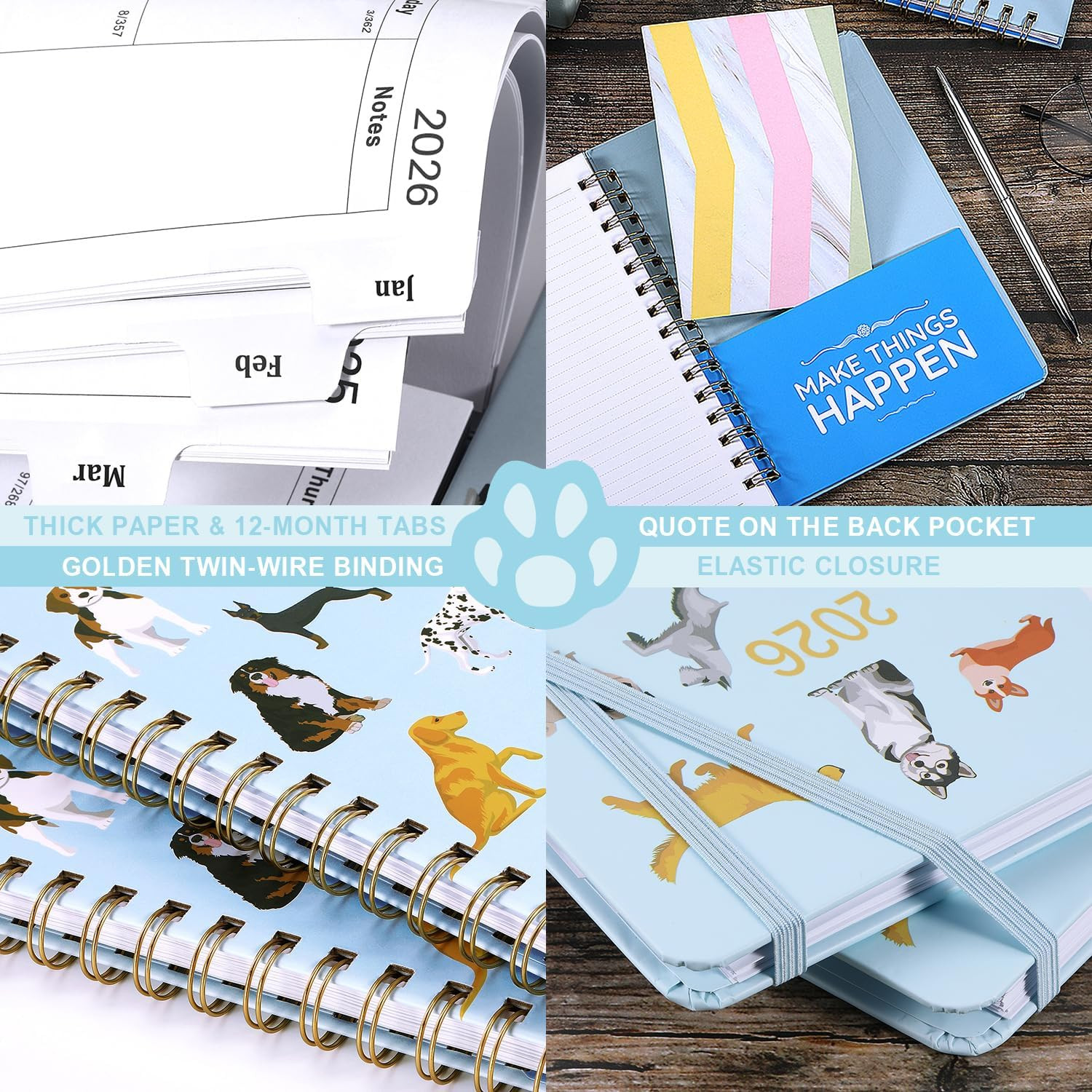 2026 Weekly & Monthly Planner with Tabs, Jan. 2026 – Dec. 2026, 6.5″ X 8.5″, Har