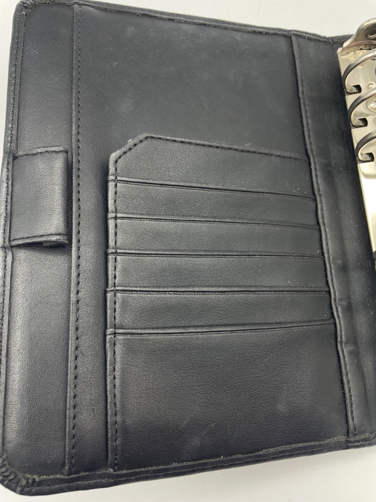 Franklin Covey Compact Planner Binder Black 1.5” 6 Ring Organizer open edge 6×8″