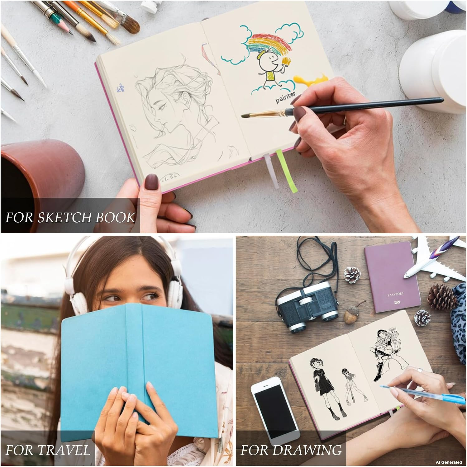 Blank Journal Notebook 720 Pages 3.9 × 5.5 No Lines Soft Green Blank Notebook